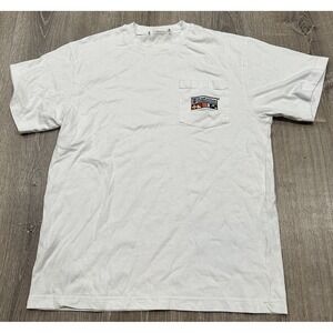 Royal Caribbean T Shirt Mens Medium White Short Sleeve Pocket  Casual Shirt